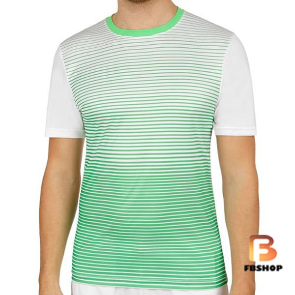 Áo Tennis Wilson Mens Team Striped Green