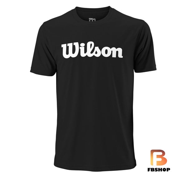 Áo Tennis Wilson Mens Spring UWII Script Black