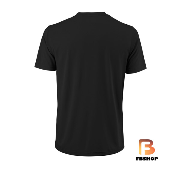 Áo Tennis Wilson Mens Spring UWII Script Black