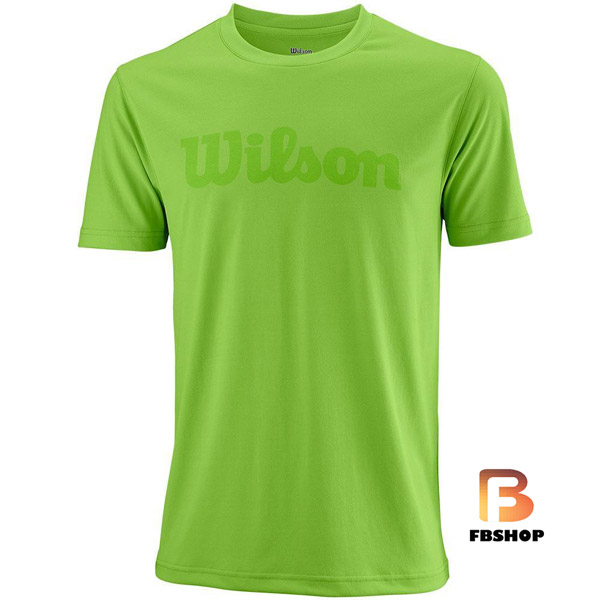 Áo Tennis Wilson Mens Spring UWII Script Green