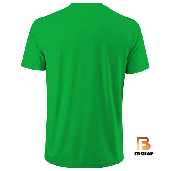 Áo Tennis Wilson Mens Spring UWII Script Green