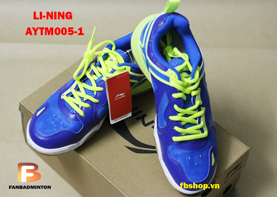 giày lining màu xanh dương AYTM005-1 - các góc 