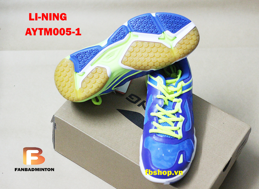 giày lining màu xanh dương AYTM005-1 - đế giày 
