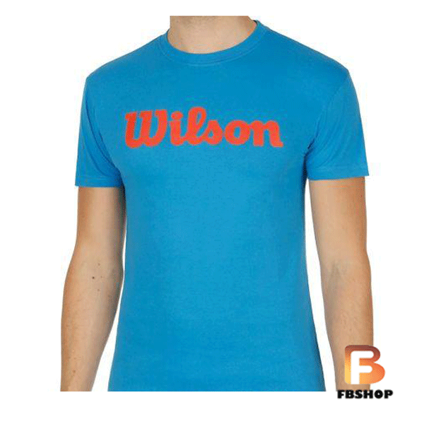 Áo Tennis Wilson Mens Script Cotton Tee Blue