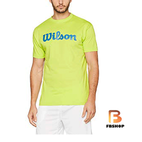 Áo Tennis Wilson Mens Script Cotton Tee Green