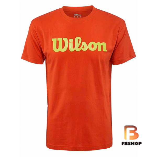 Áo Tennis Wilson Mens Script Cotton Tee Orange