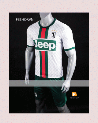 Áo Juventus đen X Gucci trắng
