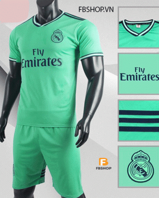 Áo Bóng Đá Real Madrid xanh ngọc