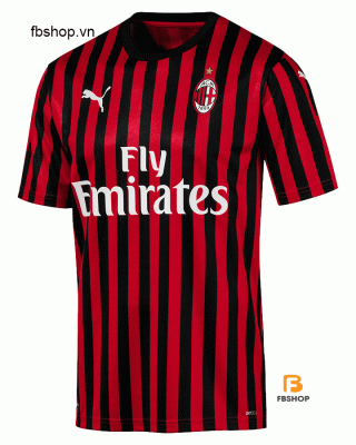 Áo bóng đá AC Milan sọc đỏ đen