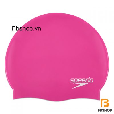 Mũ bơi trẻ em Speedo plain moulded màu hồng