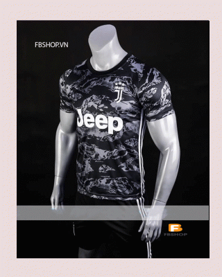 Áo Juventus đen loang xám