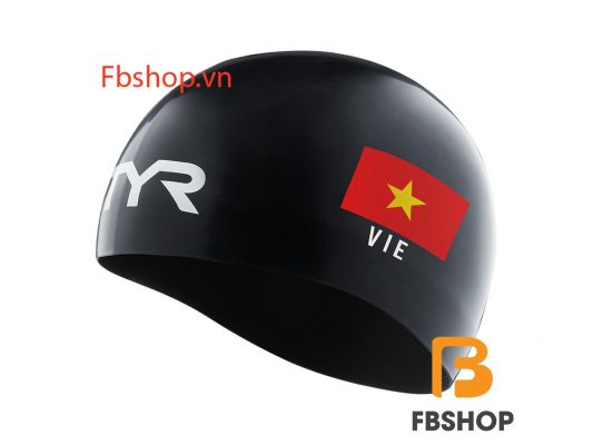 Hình ảnh mũ bơi TYR Blade racing cap Vietnam màu đen