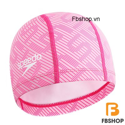 Mũ bơi unisex PU Speedo họa tiết chữ S màu hồng