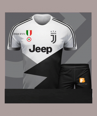 Áo Bóng Đá Juventus Fan Jersey trắng đen