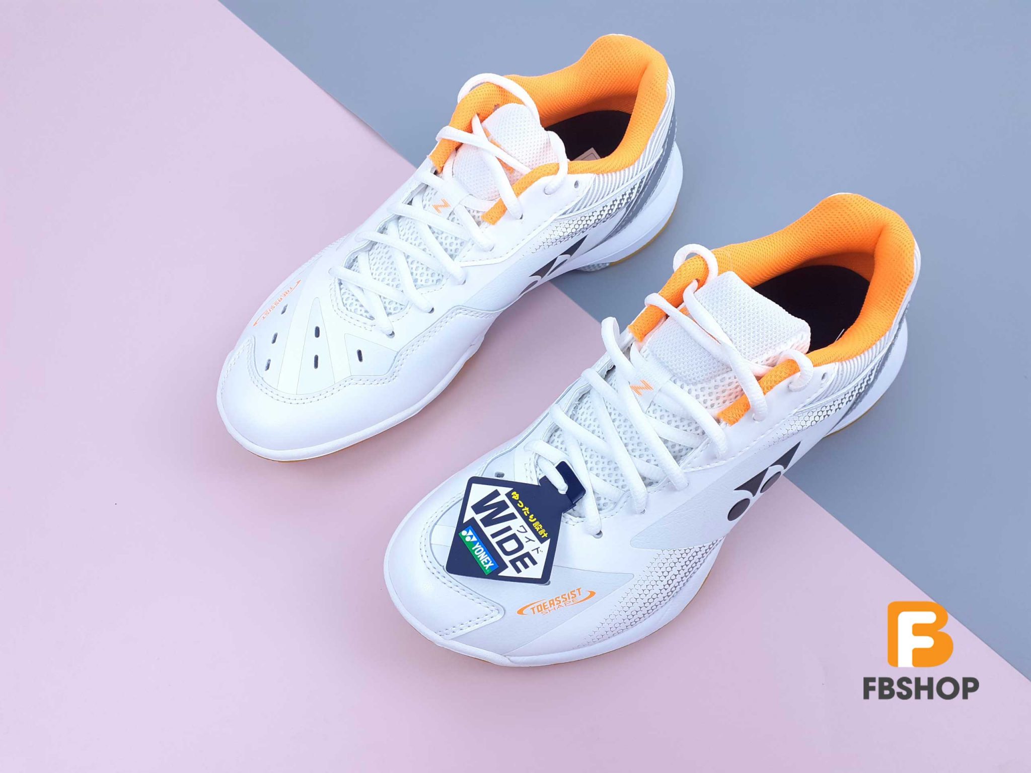 Giày Yonex SHB 65Z3 Wide Trắng cam 2023 | Thiết kế hoàn toàn mới