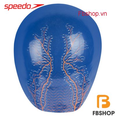 Mặt sau Mũ bơi thi đấu silicone unisex Speedo cá mập xanh dương