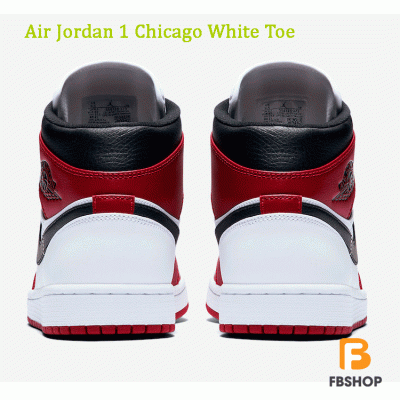 Giày Air Jordan 1 Chicago White Toe
