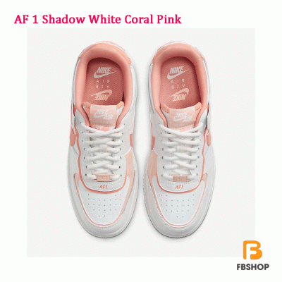 Giày Nike Air Force 1 Shadow White Coral Pink 