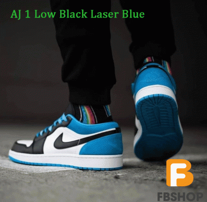 Nike Air Jordan 1 Low Black Laser Blue