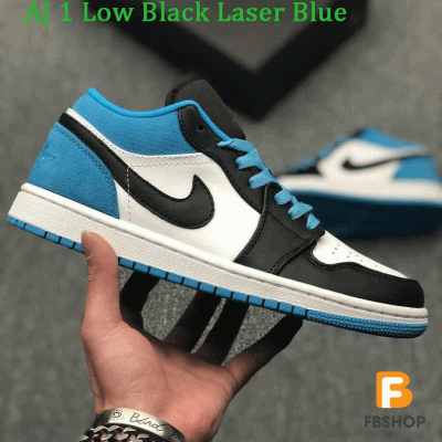 Giày Nike Air Jordan 1 Low Black Laser Blue