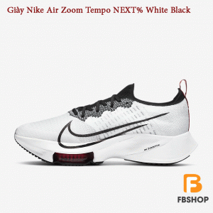 Giày Nike Air Zoom Tempo NEXT% White Black | Huấn Luyện Bền Vững
