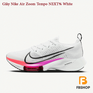 Giày Nike Air Zoom Tempo NEXT% White  | Huấn Luyện Bền Vững