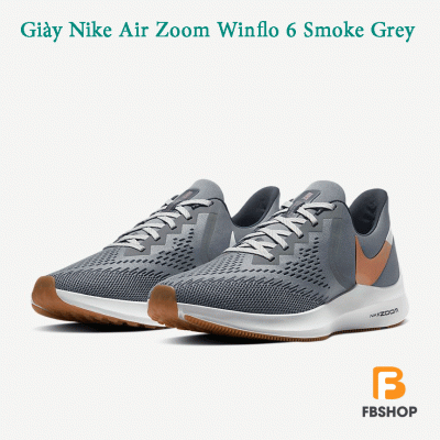 Giày Nike Air Zoom Winflo 6 Smoke Grey