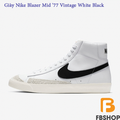Giày Nike Blazer Mid '77 Vintage White Black
