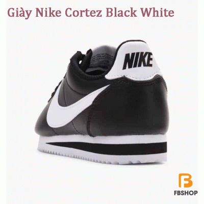 Giày Nike Cortez Black White