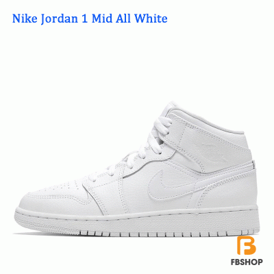 Giày Nike Jordan 1 Mid All White