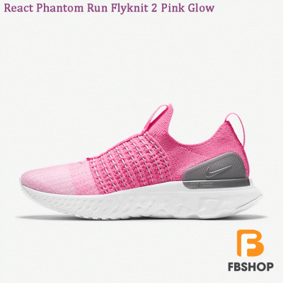 Giày Nike React Phantom Run Flyknit 2 Pink Glow