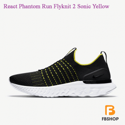 Giày Nike React Phantom Run Flyknit 2 Sonic Yellow