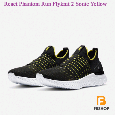 Giày Nike React Phantom Run Flyknit 2 Sonic Yellow