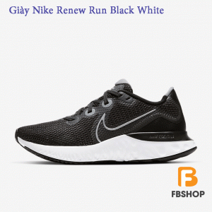 Giày Nike Renew Run Black White | Tối Giản Đệm Khí Hơn