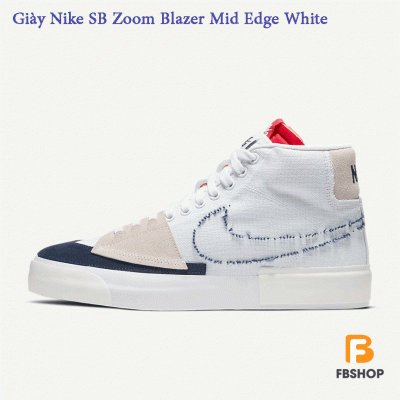 Giày Nike SB Zoom Blazer Mid Edge White