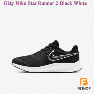 Giày Nike Star Runner 2 Black White | Bạn Đồng Hành Của Trẻ