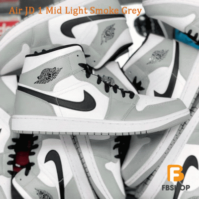 Nike Air Jordan 1 Mid Light Smoke Grey 