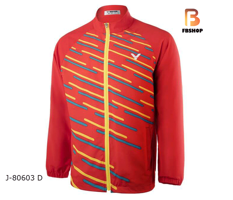 Áo khoác cầu lông victor j80603 - màu đỏ