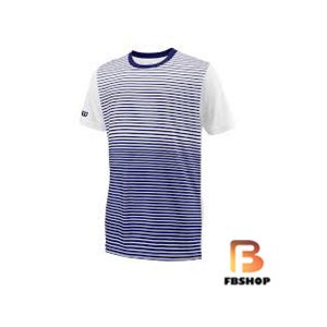 Áo Tennis Wilson Mens Team Striped Blue | Phong độ, khỏe khoắn