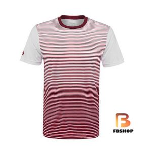 Áo Tennis Wilson Mens Team Striped Cardinal | Thiết kế tinh tế