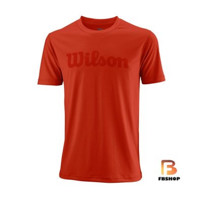 Áo Tennis Wilson Mens Spring UWII Script Red