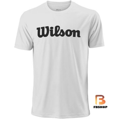 Áo Tennis Wilson Mens Spring UWII Script White