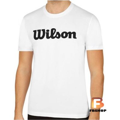 Áo Tennis Wilson Mens Spring UWII Script White