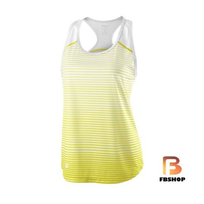 Áo Tennis Wilson Womens Team Striped Yellow