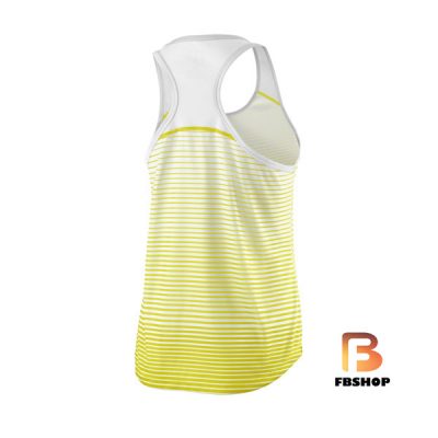 Áo Tennis Wilson Womens Team Striped Yellow