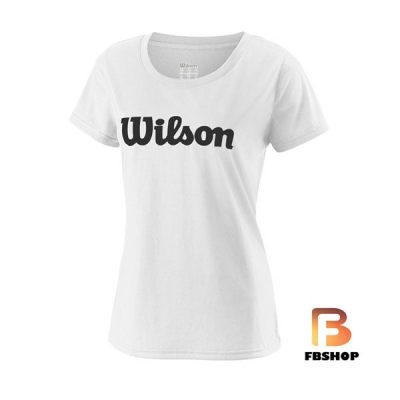 Áo Tennis Wilson Womens UWII Script Tech White