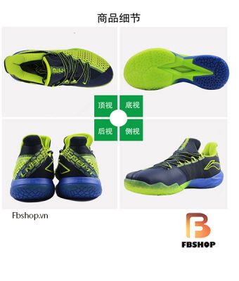 Giày cầu lông Lining AYTN061 xanh neon