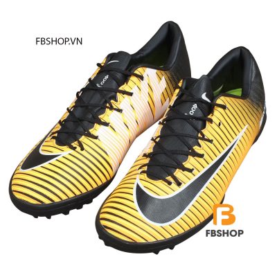 Giày bóng đá Nike TF vàng sọc đen