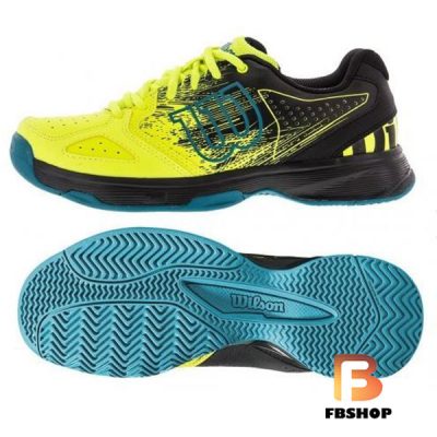 Giày Tennis Wilson Junior Kaos Composite Yellow Black