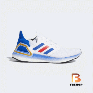 Giày Sneaker Adidas Ultraboost 20 Trắng xanh | Êm ái từng bước đi